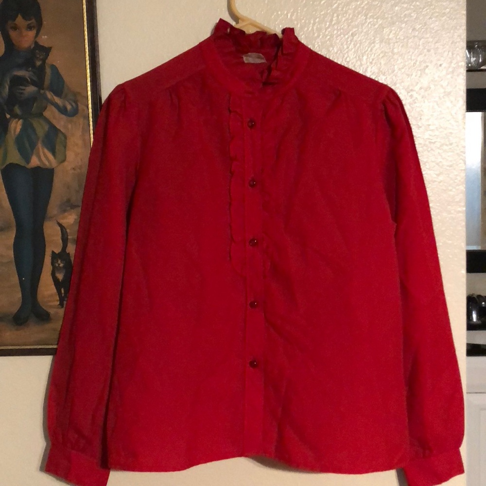 Vintage Shirley top with ruffles
